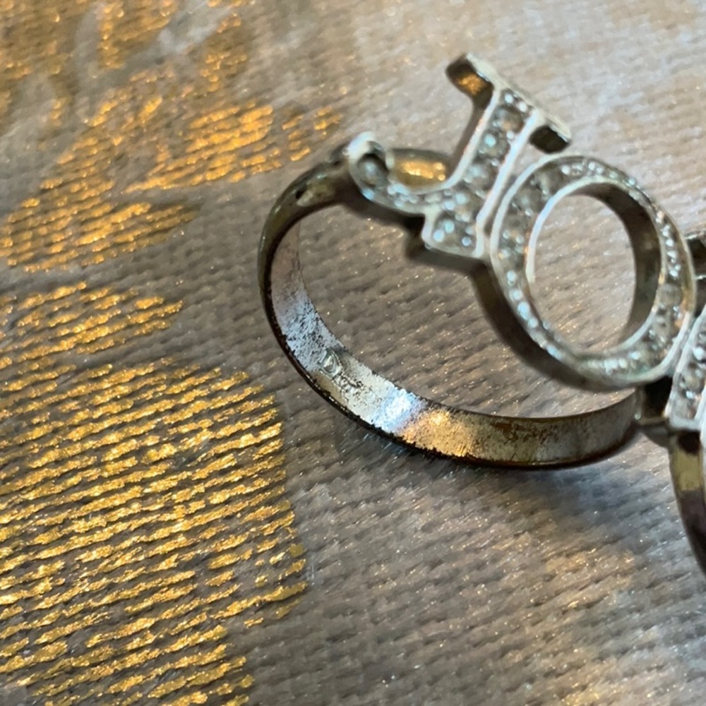 Vintage Dior Y2K Spelled Out Ring, Silver tone, 100% Authentic - Picture 6 of 8